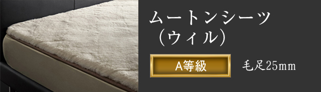ムートンシーツ（ウィル） A等級 毛足25mm